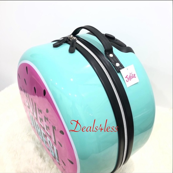 Justice Bags Justice Hard Shell Suitcase Round Wheelie Luggage